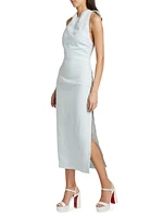 Iris Linen Halterneck Midi-Dress