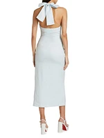 Iris Linen Halterneck Midi-Dress