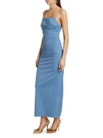 Jones Cotton-Blend Gathered Maxi Dress