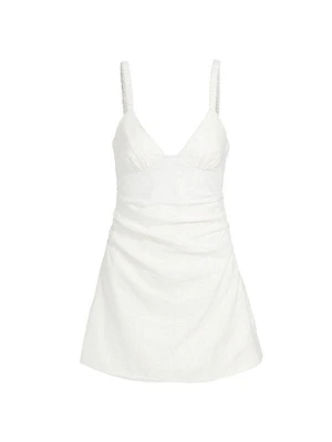 Primrose Linen Ruched Minidress