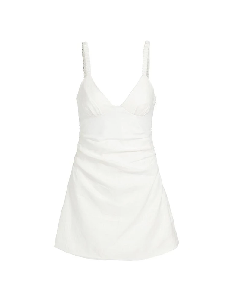 Primrose Linen Ruched Minidress