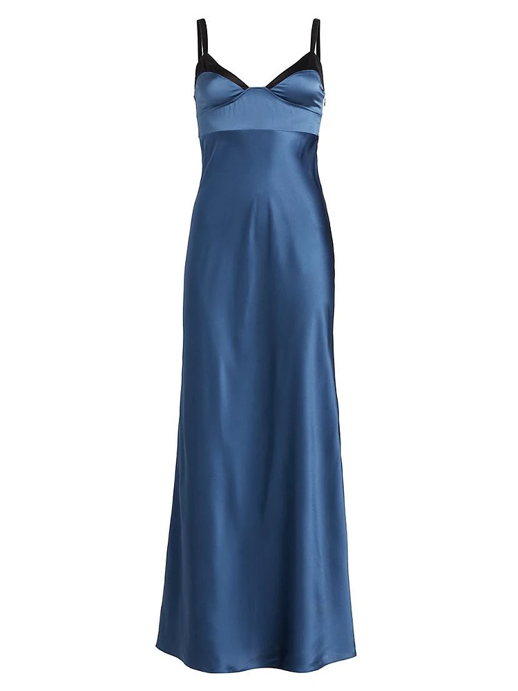 Depeche Silk-Blend Satin Balconette Gown