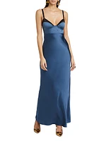 Depeche Silk-Blend Satin Balconette Gown