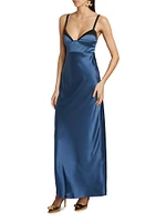 Depeche Silk-Blend Satin Balconette Gown