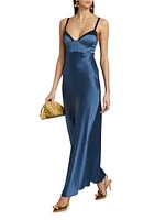 Depeche Silk-Blend Satin Balconette Gown