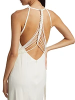 Whitney Crocheted-Back Gown