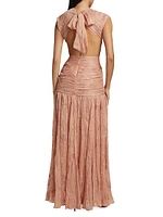 Tessa Embroidered Cut-Out Maxi Dress