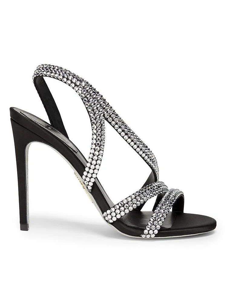 Juniper 100MM Studded Satin High-Heel Sandals