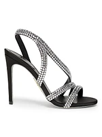 Juniper 100MM Studded Satin High-Heel Sandals