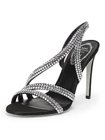 Juniper 100MM Studded Satin High-Heel Sandals