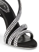 Juniper 100MM Studded Satin High-Heel Sandals