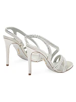 Juniper 105MM Crystal-Embellished Satin Slingback Sandals