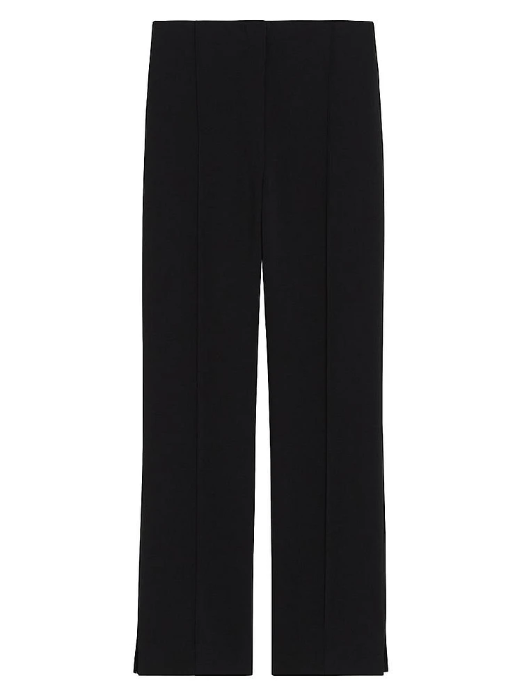 Pintuck Straight-Leg Trousers