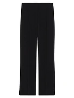 Pintuck Straight-Leg Trousers