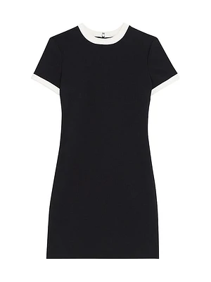 Ringer Crewneck Shift Minidress