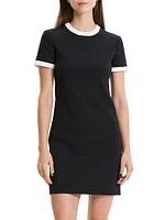 Ringer Crewneck Shift Minidress