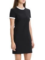 Ringer Crewneck Shift Minidress