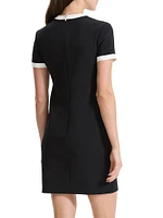 Ringer Crewneck Shift Minidress