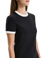 Ringer Crewneck Shift Minidress