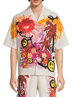 Sunny Skull Beach Short-Sleeve Shirt