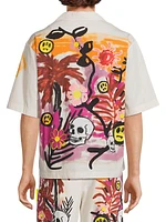 Sunny Skull Beach Short-Sleeve Shirt