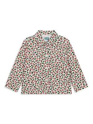 Little Girl's & Floral Twill Jacket