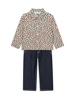 Little Girl's & Floral Twill Jacket