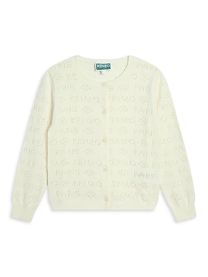 Little Boy's & Logo Knitted Cardigan