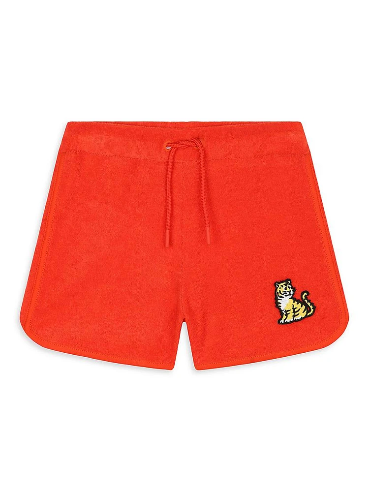 Little Boy's & Tiger Terry Towel Shorts