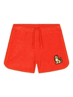 Little Boy's & Tiger Terry Towel Shorts