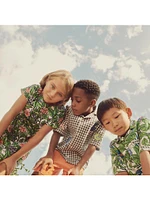 Little Boy's & Floral Cotton Short-Sleeve Shirt