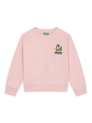 Little Boy's & Logo Crewneck Sweatshirt