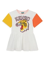 Little Girl's & Varsity Logo Colorblock T-Shirt Dress