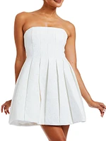 Brielle Box Pleat Cocktail Dress