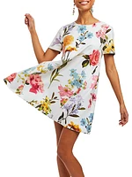 Cecily Floral Reversible Minidress