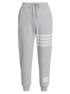 Waffled Cashmere & Wool Four-Bar Sweatpants