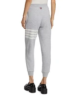 Waffled Cashmere & Wool Four-Bar Sweatpants