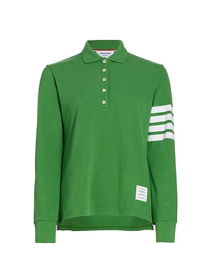 Cotton Four-Bar Polo Shirt