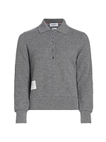 Cashmere Long-Sleeve Polo Shirt