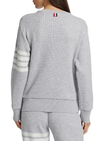 Waffled Cashmere & Wool Four-Bar Sweater