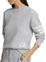 Waffled Cashmere & Wool Four-Bar Sweater