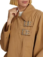 Twill Buckled Trench Coat