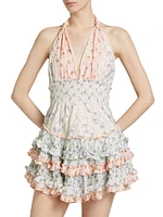 Quintelle Floral Halterneck Minidress