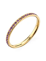 Under The Sea Eternity 14K Yellow Gold & Amethyst Ring