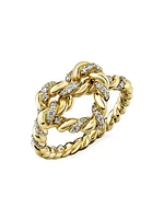 Overboard 14K Yellow Gold & 0.32 TCW Diamond Heart Knot Ring