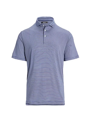 Striped Short-Sleeve Polo Shirt