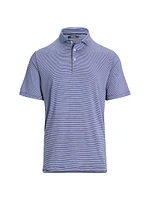 Striped Short-Sleeve Polo Shirt