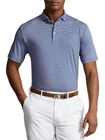 Striped Short-Sleeve Polo Shirt