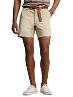 Willard Twill Cut-Off Flat-Front Shorts