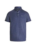 Pin-Dot Jersey Short-Sleeve Polo Shirt